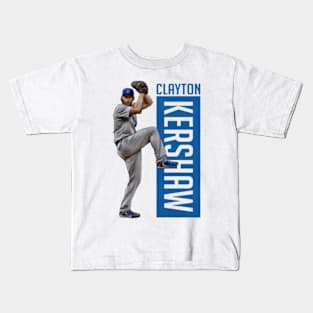 Clayton Kershaw Los Angeles D Outline Kids T-Shirt